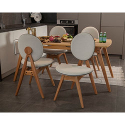 Hanah Home Trpezarijski set Touch (4S), Hrast-bež