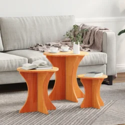 Kava Stol 3 pcs Vosak smeđa