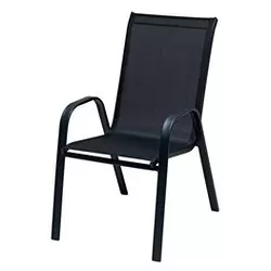JYSK baštenska stolica LEKNES (čelik/tekst.), crna