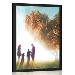 Plakat družinska idila - 60x90 white