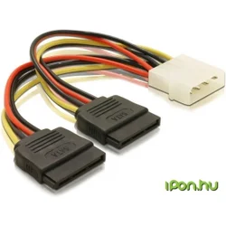 Qoltec POWER MOLEX adapter kabel | 2xSATA | 0,2 m