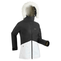Skijaška jakna 180 ženska crno-bijela