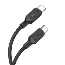 Hoco Kabel USB-C na USB-C Hoco 3 A, 60 W, 1 m, X90, črn