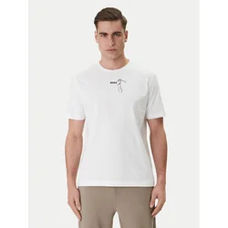 BOSS Majica Birdie 50559387 Bela Regular Fit