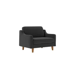ATELIER DEL SOFA 1-Seat Sofa - fotelja Robin Loveseat Night Grey Walnut
