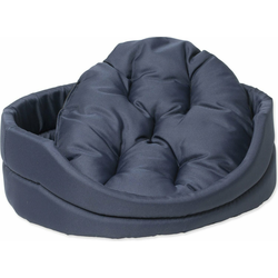 Krevet Dog Fantasy ovalni s jastukom tamnoplavi 100x87x22cm