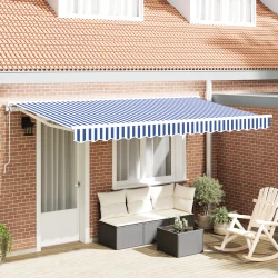 Okvir tende Plava i bijela 350 x 200 cm Poliester s PU premazom