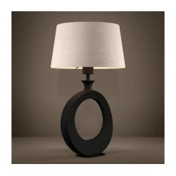 Eglo 390423 - Stona lampa DIEZMA 1xE27/60W/230V 52,5 cm crna/krem