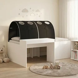 Krevet s tunelom 4 pcs Artisian hrast i crna Konstruirano drvo