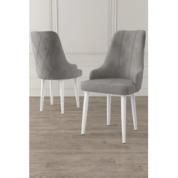 Hanah Home Set stolica Trex, 46x95x42 cm, 2 komada, Belo-sive