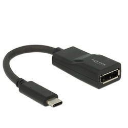 Delock adapter USB Type-C z vtičem Displayport z vtičnico (izmenični način DP) 4K
