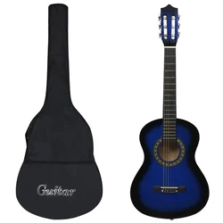 8-dijelni set klasične gitare za početnike plavi 1/2 34 