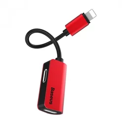 Baseus adapter L37 - Lightning na 2x Lightning (ženski) - Crvena KP28040
