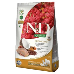N&D Quinoa Skin & Coat, Prepelica & Kokos & Kurkuma - 2.5 kg