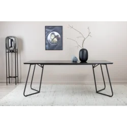Venture Design Jedilna miza 75x190x90 cm črna