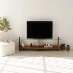 HANAH HOME TV polica Surf Chesnut Transparent