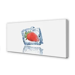 tulup.si Slika na platnu Strawberry ledena kocka 140x70 cm