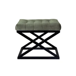 Atelier del Sofa Tabure 50x42x40cm, Crno-Zeleno