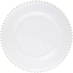 LE COQ Helios plitev krožnik, premer: 215 mm, bel, biserni rob (6 kos)