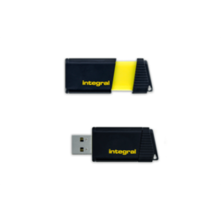 INTEGRAL USB2.0 ključ PULSE 64GB, črn-rumen