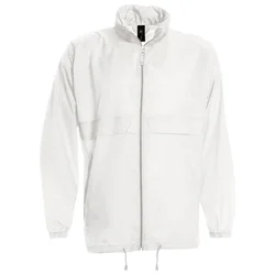 VJETROVKA S KAPULJAČOM ZIP UNISEX B&C SIROCCO BIJELA M