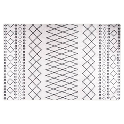 Perivi tepih 160 x 230 cm crno-bijeli