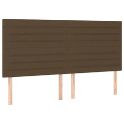 Uzglavlje tamnosmeđe 180x5x118/128 cm tkanina