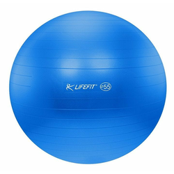 LIFEFIT gimnastična žoga Antiburst, modra, 55 c,