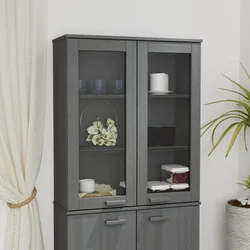 Gornji element za komodu HAMAR tamnosivi 85x35x100 cm borovina