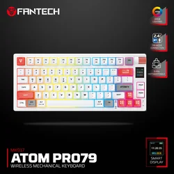 Tastatura mehanička Gaming Fantech MK917 RGB Atom PRO79 Wireless bela (Blue switch)