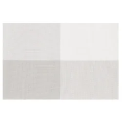 Set of 4 placemats, 45 x 30 cm, white/grey