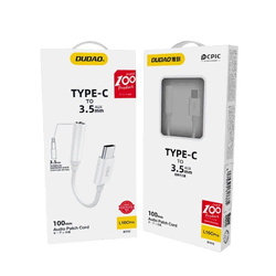 Dudao audio adapter s USB Type-C na 3,5 mm Mini Jack - Bijela KP32933