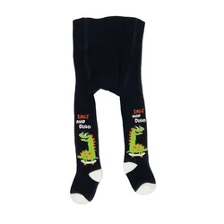 Vrabac Termo hulahopke za dečake sa dezenom dinosaurusa 0012, Crne