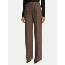 Weekend Max Mara Hlače iz tkanine Editta 2625786012 Rjava Regular Fit