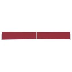 Uvlačiva bočna tenda za terasu 140 x 1200 cm crvena