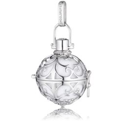 Engelsrufer Srebrni obesek Angelski zvonec z belim zvoncem ER-01 (Premer 20 mm) srebro 925/1000