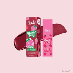 Tečni Ruž za Usne Berry Juicy Vinyl Lip Lacquer Berrylicious | RUDE COSMETICS | Ecobeauty