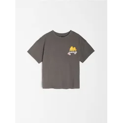 Sinsay - Pamučna majica Garfield - tamno siva