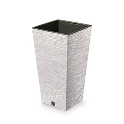 Prosperplast Saksija Furu square eco wood h300w, Bela