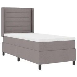Vidaxl LED Box Spring Postelja z vzmetnico Taupe 80 x 200 cm blago