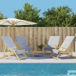 Ručnici za plažu 4 kom sivi 60 x 135 cm od tkanine 400 GSM