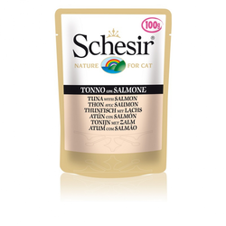 SCHESIR Hrana za odrasle mačke, Tuna i losos, 100g