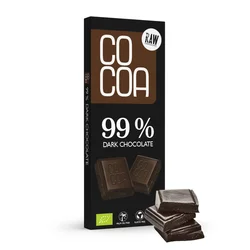 Cocoa+ KAKAV Organska temna čokolada 99% BIO 40g