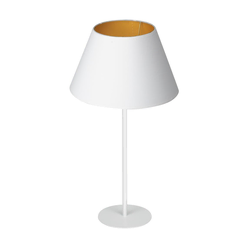 Stona lampa ARDEN 1xE27/60W/230V, prečnik 30 cm, bela/zlatna