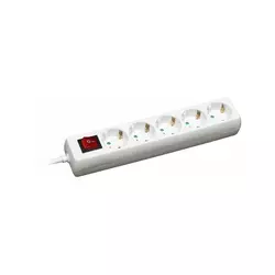 COMMEL (c232-505) 5u1 produžni kabl sa prekidačem 16A 250V 5m beli