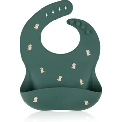 Petite&Mars Take&Match silikonski slinček Green Dinos 6m+