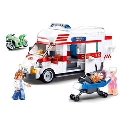 SLUBAN Kocke, ambulantno vozilo sa figurama 328kom (A072636)