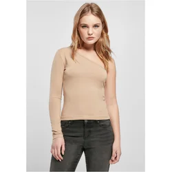 Womens asymmetrical long-sleeved bundle beige