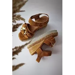 Obuca Trend Kožne sandale sa platformom 34731, Braon