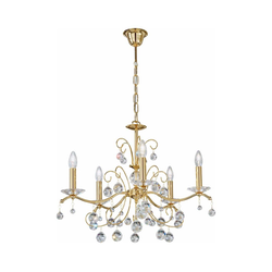 Kolarz 3234.85.3.KoT- Kristalni luster na lancu CARMEN 5xE14/60W/230V 24K pozlata